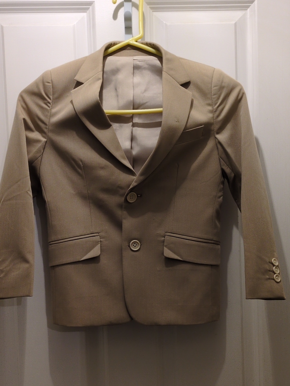 Azazie Boys Tan Single-Breasted Blazer